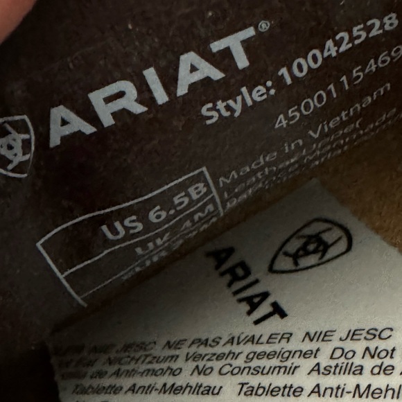 Ariat 6.5B Cruiser Loafers in Azteca Suede Metallic Copper Floral Slip-On Shoe - Picture 6 of 9